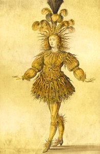 King Louis XIV of France in the costume of the Sun King in the ballet La Nuit, 1653